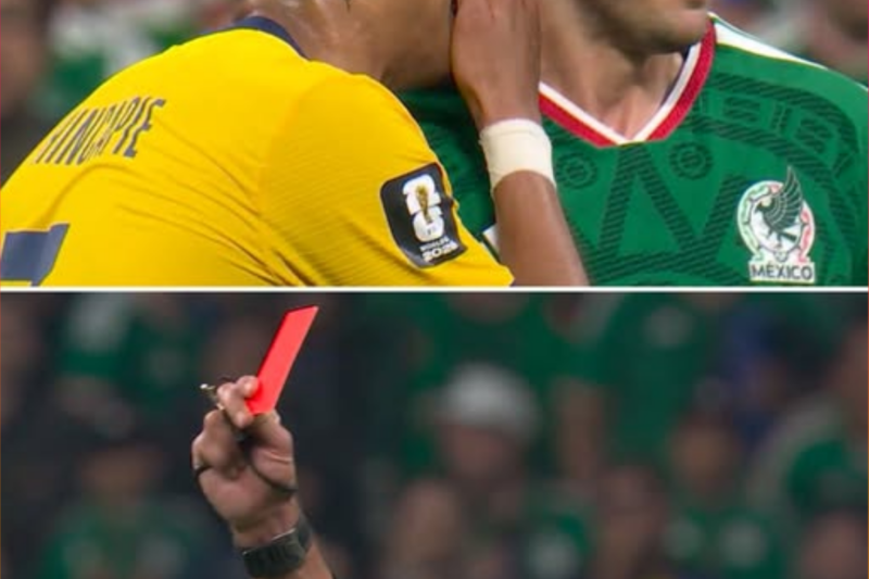 Ecuador player gets red card for covering mouth in World Cup game vs Mexico